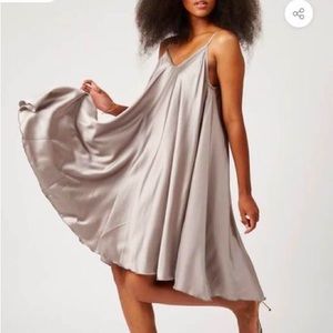 NEW Silk & Salt Satin Dress - Light Grey
